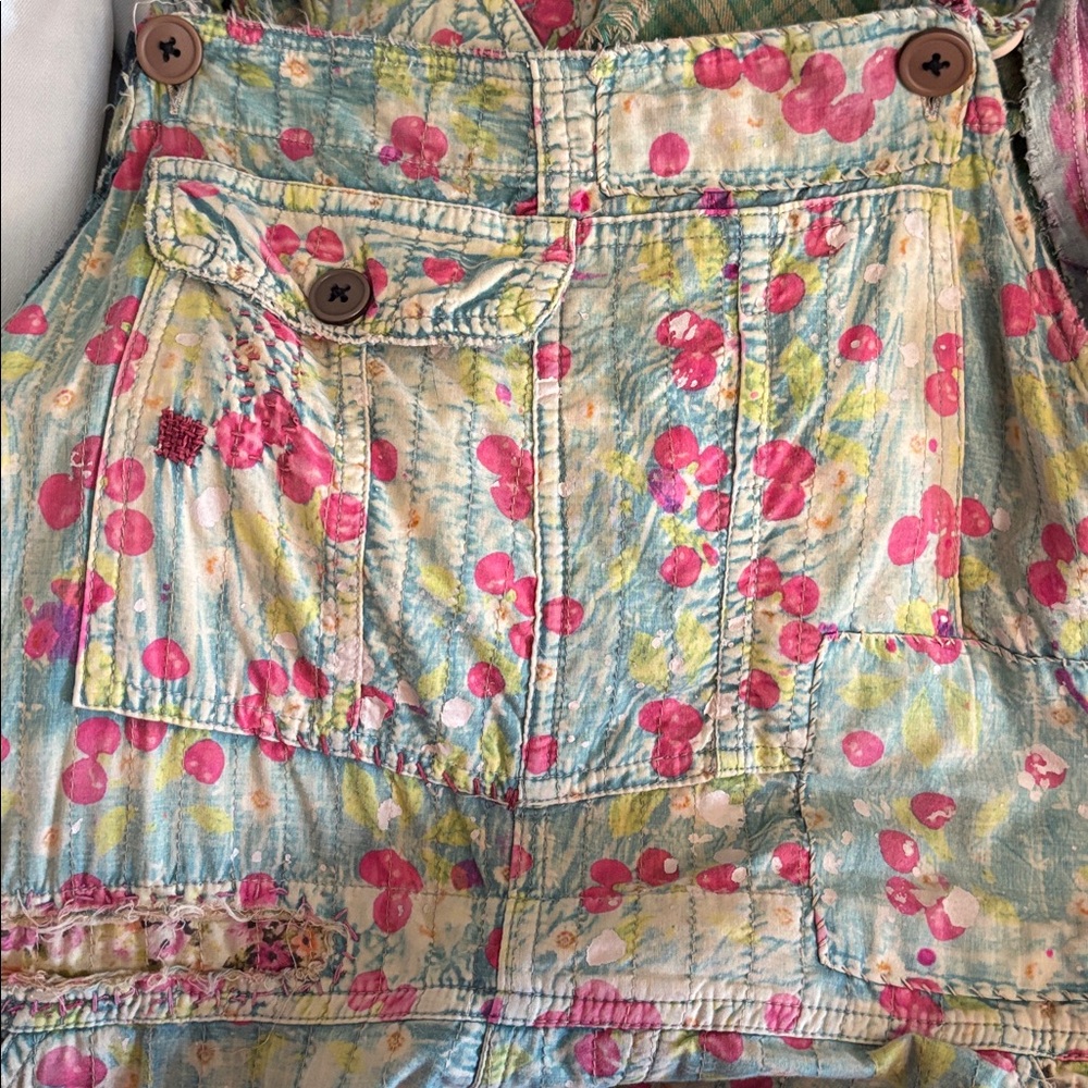 Magnolia Pearl Overalls 138 Quilted Love Overalls- Cherry Blossom, One Size - Picture 14 of 16